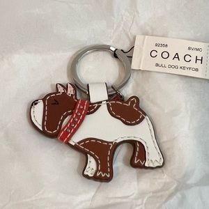 Coach Bulldog key chain key fob